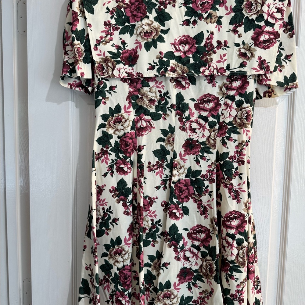 Vintage Early 90’s Floral Print Sailor Collar Dress - Picture 3 of 8